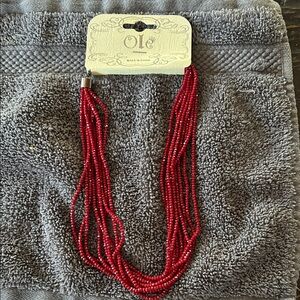 Red Beaded Necklace